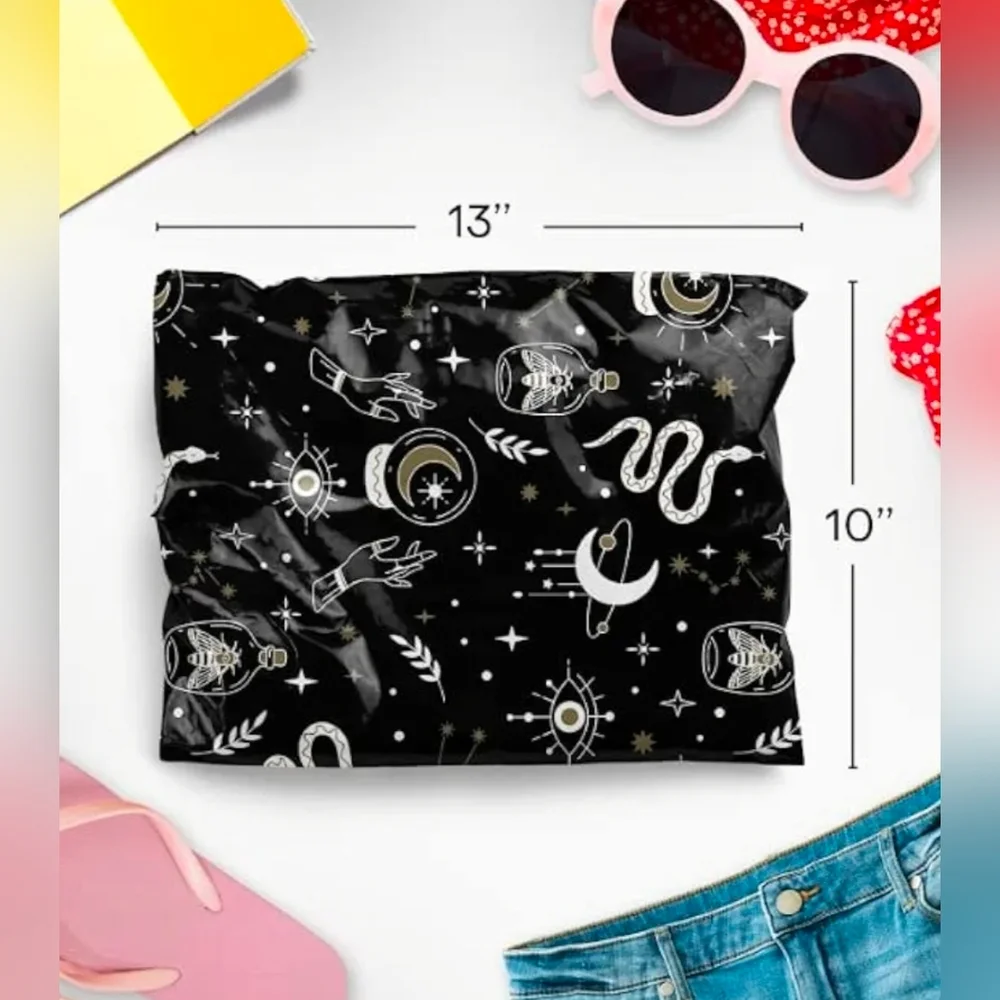 Celestial Magic Black Poly Mailers - 20 Pack
